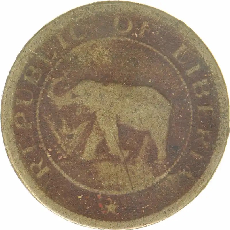 Liberia 1 Cent Coin Elephant KM 11 1937 | Erbjudande