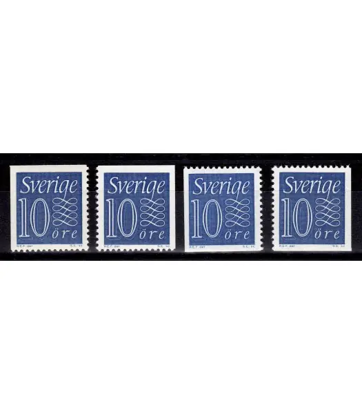 F.395D, 10 öre Ny siffertyp, typ II ** | Mycket efterfrågad