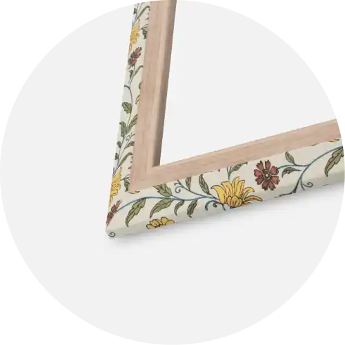 Ram Arco Blommig Ek 30x40 cm - Passepartout Vit 20x28 cm
