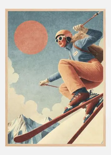 Skiing Adventure-2 Poster (21x29.7 cm (A4))