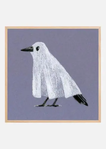 Funny Ghost Bird Poster (30x30 cm)